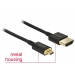 DELOCK HDMi-Kabel HighSpeed Ethernet A-A 4K 3D 0,25m schw. - Delock