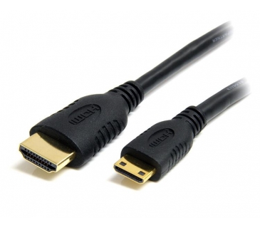 Câble Ecran 0.5m High Speed HDMI Cable with Ethernet - HDMI to HDMI Mini- M/M - Mini HDMI Cable - 50 cm HDMI Cable - Startech