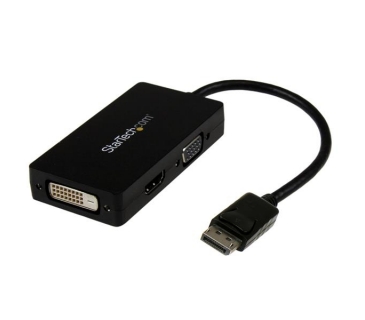 Adaptateur Ecran Startech DisplayPort to VGA / DVI / HDMI Adapter A 3-in-1 DP to VGA / DP to DVI / DP to HDMI Converter A DisplayPort to VGA / DisplayPort to DVI / DisplayPort to HDMI A 1920x1200 A Black - Startech