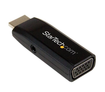 Adaptateur Ecran Startech HDMI to VGA Converter with Audio - Compact - HDMI to VGA Adapter - 3.5mm Audio Output - Compact HDMI to VGA Converter with audio - 1920x1200 or 1080p - Startech