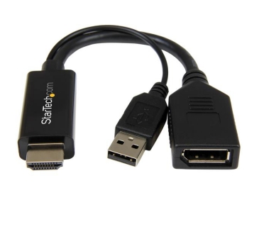 Adaptateur Ecran Startech HDMI to DisplayPort Converter - HDMI to DP Adapter with USB Power - 4K - Connect your HDMI enabled Ultrabook or laptop to a DP monitor using this compact USB-powered adapter - Startech