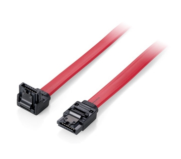 Câble Sata Flachkabel SATA 6Gbps 1.00m 1x unten gewinkelt - Equip