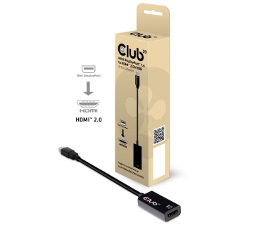 Adaptateur Ecran Club3D Mini DisplayPort 1.4 to HDMI 2.0a HDR Active Adapter - Club3D