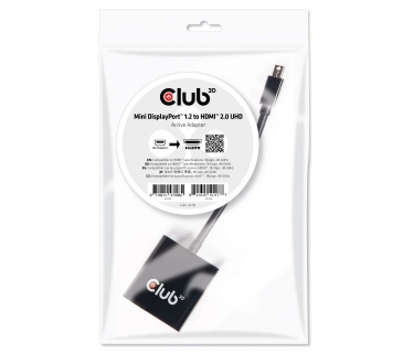 Adaptateur Ecran Club3D Mini DisplayPort 1.2 to HDMI 2.0 UHD Active Adapter - Club3D