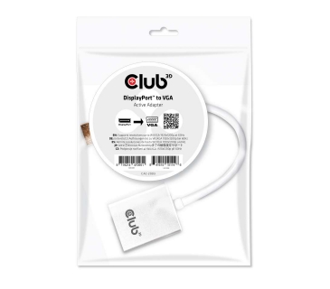 Adaptateur Ecran Club3D Adapter DisplayPort VGA aktiv St/Bu bulk - Club3D