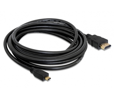 Câble Ecran HDMI Cable 1.4Typ A -> Typ D Micro St/St 2,00m - Delock