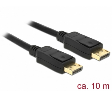 Câble Ecran DELOCK Cable DP 1.2 - DP St/St 10.0m Black 4K 60Hz - Delock