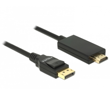Câble Ecran DELOCK Displayport Cable DP - HDMI St/St 4K 2.00m Black