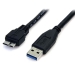 0.5m 1.5ft Black SuperSpeed USB 3.0 Cable A to Micro B - MM - Startech