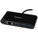 3 Port USB C Hub with Gigabit Ethernet and Power Delivery - USB-C to 3x USB-A - USB 3.0 Hub - Startech