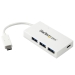 4 Port USB C Hub - USB-C to 1x USB-C and 3x USB-A - USB 3.0 Hub - White - Startech