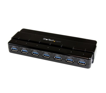 HUB Adapter USB / A / C Multi 7 Port SuperSpeed USB 3.0 Hub - Desktop USB Hub with Power Adapter – Black USB Hub - 5 Gbps USB 3 Hub - Seven Port USB 3.0 Hub - USB 3.0 Desktop Hub - 7 Port USB 3.0 Hub - Startech