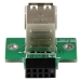 2 Port USB Motherboard Header Adapter - USB A to USB 10 Pin Header F/F - Startech