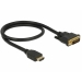 DELOCK Cable HDMI DVI 24+1 bidirektional 0.50m Black