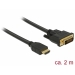 DELOCK Cable HDMI DVI 24+1 bidirektional 2.00m Black