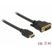 DELOCK Cable HDMI DVI 24+1 bidirektional 3.00m Black