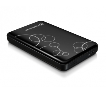 Disque dur Externe Transcend StoreJet 1TB USB 3.0 Shockproof with Black design piano cover / one touch Auto-Backup button - Transcend