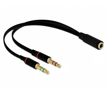 Adaptateur Audio Video DeLOCK 1x3,5 Klink.b 2x3,5 3Pin Klink.s | Headset Adapter