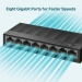 TP-Link LiteWave 8-Port Gigabit Desktop Switch 8 Gigabit RJ45 Ports Desktop Plastic Case - TP-Link