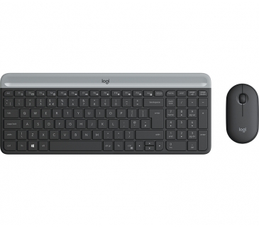 Clavier Logitech Slim WRLS Keyboard-Mouse Combo MK470 - GRAPHITE - DEU - Logitech