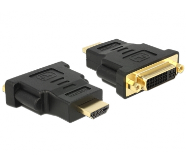 Adaptateur Ecran Delock HDMI AdapterHDMI A - DVI 29 St/Bu - Delock