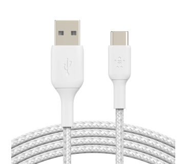 Câble USB USB-A to USB-C Cable Braided 3M White - Belkin