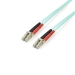 3m Aqua OM4 Duplex Multimode Fiber Optic Cable - 100 Gb - 50/125 - LSZH - LC/LC - Startech