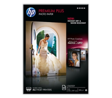Papier HP Premium Plus Glossy PhotoPaper white 300g/m2 A4 20 sheets - HP