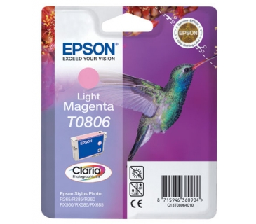 Cartouche d encre Epson T0806 inktcartridge licht Magenta standard capacity 7.4ml 685 pages Blister - Epson