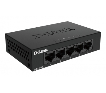 Hub Switch D-Link 5-Port Gigabit Ethernet Metal Housing Unmanaged Ligh t Switch without IGMP# - D-Link