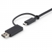 1m Hybrid USB-C Cable w/ USB-A Adapter - Startech