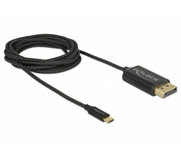 Câble Ecran DELOCK USB Type-C DisplayPort (DP Alt Mode) 2m koaxial