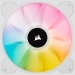 Corsair SP Series White SP140 RGB ELITE 140mmRGB LED Fan with AirGuide Dual Pack with Lighting Node CORE - Corsair