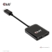 Club3D DP 1.4 TO 1 DISPLAYPORT and 1 HDMI SUPPORTS UP TO 2*4K60HZ - USB POWERED