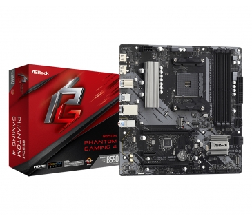 Carte Mère Asrock B550M Phantom Gam. 4 AM4 M-ATX HDMI/DP DDR4 retail - Asrock