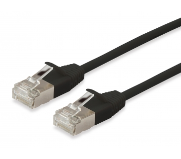 Câble Réseau Cat6 Patchcable Slim RJ45 S/FTP Cat6A/10GS 10.0m schw. - Equip