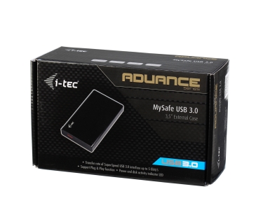 Boîtier Hdd Externe I-tec I-TEC USB 3.0 Case HDD SSD ALU ext 3.5in SATA I II III black - I-tec