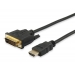 Equip HDMI Cable Equip HDMI Typ A -> DVI(18+1) St/St 2,00m Black - Equip