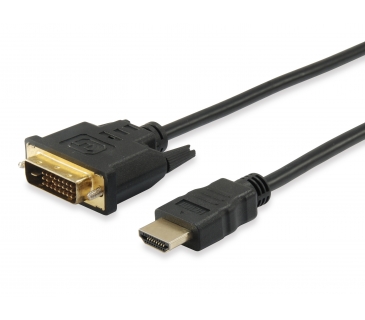 Câble Ecran HDMI Cable Equip HDMI Typ A -> DVI(18+1) St/St 3,00m Black - Equip