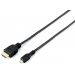 HDMI Cable Ethernet A-D St/st microHDMI 2.00 Black - Equip