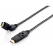 HDMI High Speed Cable 1m Ethernet drehb. Stecker black - Equip