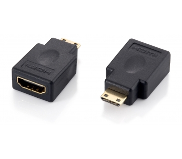 Adaptateur Ecran Equip Adapter miniHDMI (Typ C) HDMI (Typ A) S/B Black - Equip