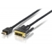 HDMI Adapterkabel HDMI-DVI 10.00m Black - Equip