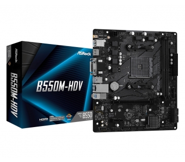Carte Mère Asrock B550M-HDV AM4 M-ATX DVI/HDMI DDR4 retail - Asrock