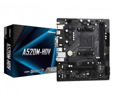 Carte Mère Asrock A520M-HDV AMD AM4 MATX retail - Asrock