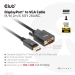 Club3D DISPLAYPORT TO VGA CABLE M/M/ 2m 28AWG