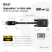 Club3D DISPLAYPORT TO VGA CABLE M/M/ 2m 28AWG
