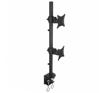 Fixation TFT LCD TV Techly Schreibtischhalterung f. 2LCD 13 -27 Clamp vertikal - Techly