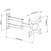 Techly Wall Mount LCD 19 -37 neig/drehbar 3 Gelenke schw - Techly