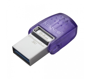Mémoire USB Kingston 64GB DT MICRODUO 3C 200MB/s DUAL USB-A + - Kingston